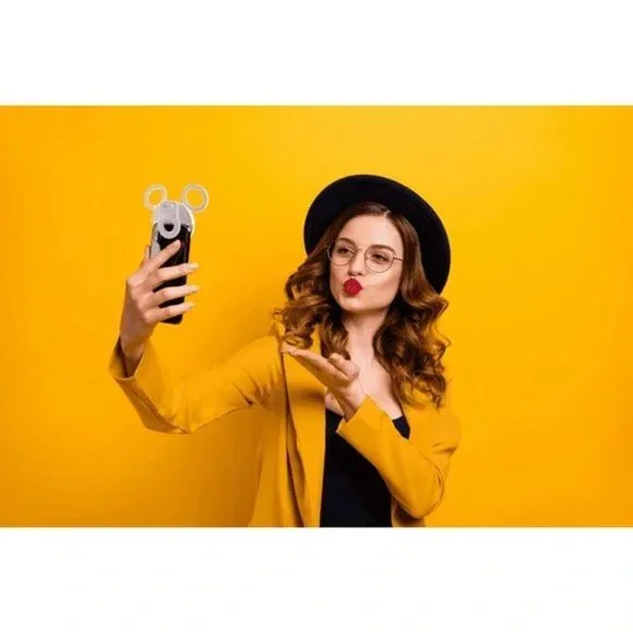 New in box Disney Mickey Selfie Ring Adjustable Light White - Picture 3 of 5